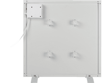 Charger l&#39;image dans la galerie, Dos d&#39;un radiateur panneau blanc, avec supports et pieds de montage.
