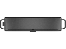 Charger l&#39;image dans la galerie, Plancha noire et rectangulaire avec poignées. Vue de dessus, isolée sur fond blanc.
