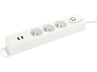 PROFILE Bloc multiprise Blanc + 2 x USB (192682)