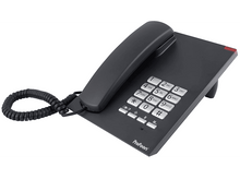 Charger l&#39;image dans la galerie, Téléphone fixe gris. Dispose d&#39;un pavé numérique, d&#39;un combiné et d&#39;une base, avec un cordon spiralé noir.
