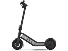 Charger l&#39;image dans la galerie, Trottinette électrique noire et grise sur fond blanc.
