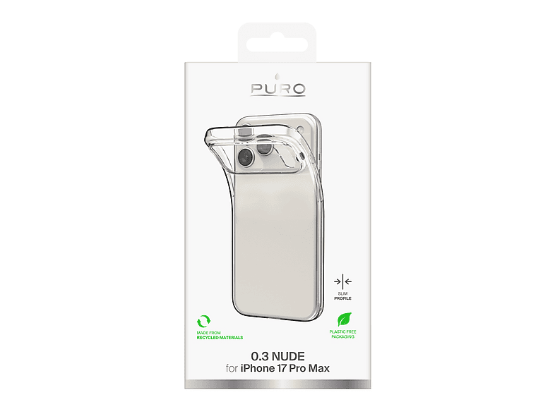 PURO Nude Cover GRS iPhone 17 Pro Max Transparent