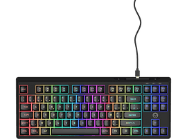 QWARE Clavier de gaming Jacksonville TKL membrane AZERTY Noir (QW GMK-6500BE)