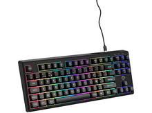 Charger l&#39;image dans la galerie, QWARE Clavier de gaming Jacksonville TKL membrane AZERTY Noir (QW GMK-6500BE)
