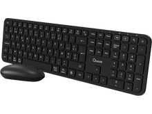 Charger l&#39;image dans la galerie, QWARE Clavier sans fil + souris Eastbourne AZERTY Noir (QW PCB-368BL)
