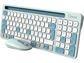 QWARE Clavier sans fil + souris Florence AZERTY Noir (PCB-398GN)