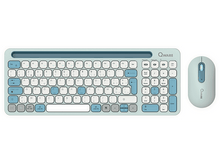 Charger l&#39;image dans la galerie, QWARE Clavier sans fil + souris Florence AZERTY Noir (PCB-398GN)
