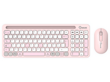 Charger l&#39;image dans la galerie, QWARE Clavier sans fil + souris Florence AZERTY Rose (PCB-398PK)
