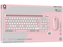 Charger l&#39;image dans la galerie, QWARE Clavier sans fil + souris Florence AZERTY Rose (PCB-398PK)
