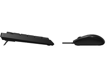 Charger l&#39;image dans la galerie, Clavier et souris noirs. Le clavier est incliné avec les pieds sortis. Les deux sur fond blanc.
