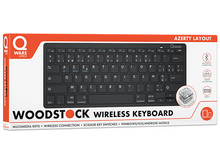 Charger l&#39;image dans la galerie, QWARE Clavier sans fil Woodstock AZERTY Noir (PCK-508BL)
