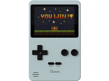 Charger l&#39;image dans la galerie, Une console de jeu portable bleu clair affichant &#39;YOU WIN!&#39; à l&#39;écran.
