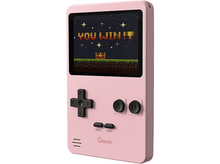 Charger l&#39;image dans la galerie, Console de jeu portable rose affichant un message pixélisé &#39;YOU WIN!&#39;.
