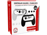 QWARE Ensemble de supports manette et grips Switch Noir / Blanc (QW NSW-3500BW)