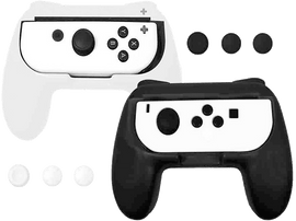 QWARE Ensemble de supports manette et grips Switch Noir / Blanc (QW NSW-3500BW)
