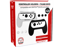 Charger l&#39;image dans la galerie, QWARE Ensemble de supports manette et grips Switch Noir / Blanc (QW NSW-3500BW)
