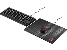 Charger l&#39;image dans la galerie, Clavier, souris et tapis de souris de jeu avec motif en nid d&#39;abeille.

