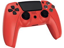 Charger l&#39;image dans la galerie, Manette de jeu rouge avec boutons noirs et un dessus noir.
