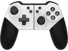 Charger l&#39;image dans la galerie, Une manette de jeu vidéo blanche et noire avec les boutons X, Y, A, B et une croix directionnelle.
