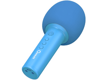 Charger l&#39;image dans la galerie, Micro bleu avec corps bleu clair et tête en mousse. Fond blanc.
