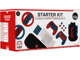 Kit de démarrage pour Nintendo Switch OLED. Comprend des volants, des poignées de manette, des protecteurs d