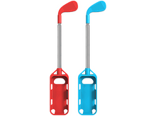 Charger l&#39;image dans la galerie, Deux manettes de club de golf, rouge et bleue, pour console de jeu.
