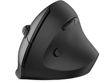 Charger l&#39;image dans la galerie, Souris verticale ergonomique noire avec boutons et molette.
