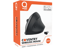 Charger l&#39;image dans la galerie, Souris ergonomique noire dans une boîte, avec texte, sur fond blanc.
