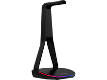 Charger l&#39;image dans la galerie, QWARE Support Mesa pour Casque Audio Noir Noir Support Casque audio
