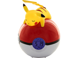 Radio-réveil veilleuse Pikachu et Pokeball (811354)