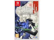 Visuel de la boîte de jeu pour Nintendo Switch. La couverture montre un homme en uniforme avec un chat noir et d'autres personnages.