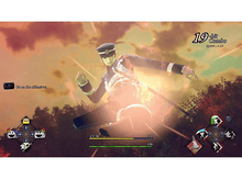 Charger l&#39;image dans la galerie, Un homme en uniforme noir saute en l&#39;air avec une épée à la main, avec une lumière vive autour de lui.
