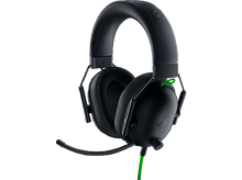 Charger l&#39;image dans la galerie, Casque gaming Razer noir avec un microphone, des accents verts et le logo Razer.
