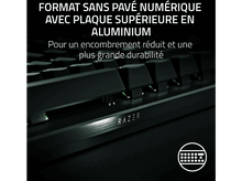 Charger l&#39;image dans la galerie, Un gros plan sur un clavier Razer noir, montrant les touches et le logo Razer.

