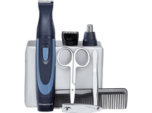 Charger l&#39;image dans la galerie, Un kit de toilettage avec tondeuse, ciseaux, peigne et autres outils sur une surface claire.
