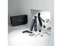 Charger l&#39;image dans la galerie, Un kit de toilettage pour homme. Comprend une tondeuse, des ciseaux, une tondeuse, des peignes et un miroir.
