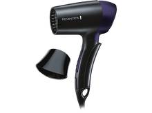 Charger l&#39;image dans la galerie, Sèche-cheveux Remington noir et violet avec l&#39;embout détaché.

