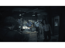 Charger l&#39;image dans la galerie, Une scène d&#39;un jeu vidéo avec des zombies dans un poste de police.
