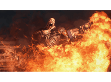 Charger l&#39;image dans la galerie, Un monstre à la chair exposée rugit des flammes, avec un objet métallique attaché à son dos.
