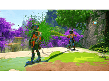 Charger l&#39;image dans la galerie, Deux personnages en combinaisons spatiales dans un paysage vibrant.
