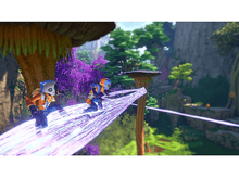 Charger l&#39;image dans la galerie, Trois personnages de dessins animés sur un chemin bleu clair dans une forêt.
