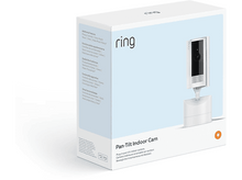 Charger l&#39;image dans la galerie, Boîte pour une caméra intérieure Ring Pan-Tilt. Affiche la caméra et ses fonctionnalités.
