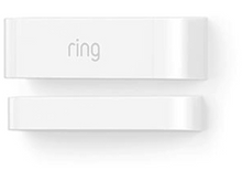 Charger l&#39;image dans la galerie, Capteur de contact Ring blanc, pièces supérieure et inférieure séparées. Le logo &#39;ring&#39; est visible.
