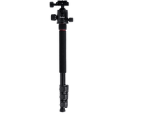 Charger l&#39;image dans la galerie, Trépied Rollei noir sur fond noir. Il possède des pieds réglables et une tête avec des boutons.
