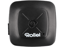 Charger l&#39;image dans la galerie, Un étui Rollei noir, forme carrée, logo en bas.
