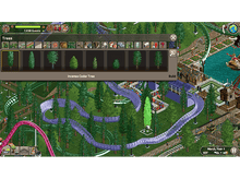 Charger l'image dans la galerie, Interface de jeu avec sélection d'arbres, montagnes russes et paysage vert.
