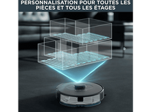 Charger l&#39;image dans la galerie, Aspirateur robot avec des superpositions graphiques montrant les zones de nettoyage.

