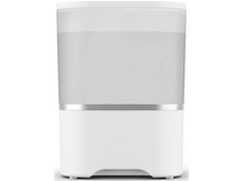 Charger l&#39;image dans la galerie, Récipient d&#39;eau blanc et transparent. La partie supérieure est transparente avec une bande argentée en bas.
