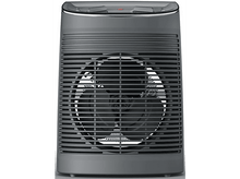 Charger l&#39;image dans la galerie, Ventilateur gris avec grille avant. Les pales sont visibles derrière.
