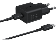 Charger l&#39;image dans la galerie, SAMSUNG Adaptateur secteur USB-C 25 W avec câble USB-C Noir (EP-T2510XBEGEU)
